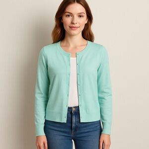 Old Navy Mint Green Cardigan Sweater Women’s Size M Coquette Cottegecore